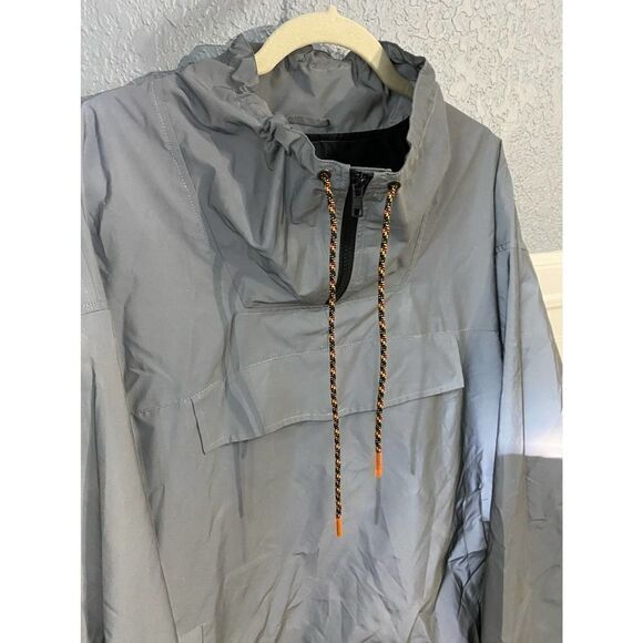 ASOS Gray Windbreaker Pullover Jacket - Picture 5 of 6